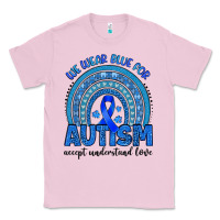Bubblegum Pink we wear blue for autism accept understand love Classic Tee - Artiststas