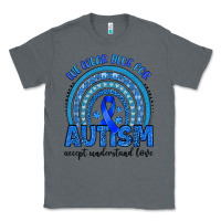 Charcoal Heather we wear blue for autism accept understand love Classic Tee - Artiststas