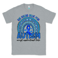 Heather Grey we wear blue for autism accept understand love Classic Tee - Artiststas
