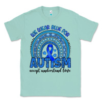 Seafoam we wear blue for autism accept understand love Classic Tee - Artiststas