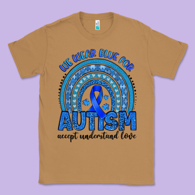 We Wear Blue For Autism Accept Understand Love Classic Tee Designed By Artiststas