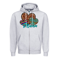 Heather Grey hearts mama Zipper Hoodie - Artiststas