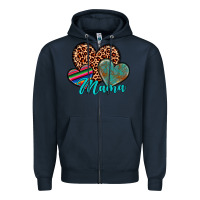 Navy hearts mama Zipper Hoodie - Artiststas