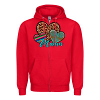 Red hearts mama Zipper Hoodie - Artiststas