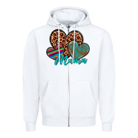 White hearts mama Zipper Hoodie - Artiststas