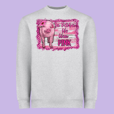 In October We Wear Pink Pig Heavyweight Sweatshirt Designed By Ranaportraitstore