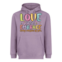 Lavender love and embrace every version of you Heavyweight Hoodie - MaliasSmallBusiness