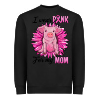 Black i wear pink for my mom pig Heavyweight Sweatshirt - RanaPortraitStore