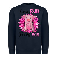 Navy i wear pink for my mom pig Heavyweight Sweatshirt - RanaPortraitStore