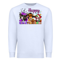 White happy hallothanksmas cows  nancy Premium Sweatshirt - NancyCooperArtShop
