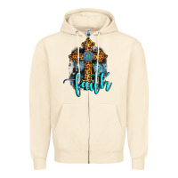 Sandshell faith western turquoise Zipper Hoodie - AdoDesignShop