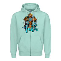 Seafoam faith western turquoise Zipper Hoodie - AdoDesignShop