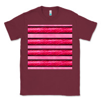 Burgundy valentines day zebra stripes seamless pattern Classic Tee - BundleAndBundleShop