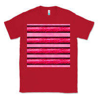 Red valentines day zebra stripes seamless pattern Classic Tee - BundleAndBundleShop