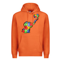 Carrot autism awareness elephant Premium Hoodie - LillyAllenDesigns
