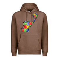 Chestnut autism awareness elephant Premium Hoodie - LillyAllenDesigns