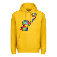 Lemon autism awareness elephant Premium Hoodie - LillyAllenDesigns