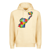 Pina Colada autism awareness elephant Premium Hoodie - LillyAllenDesigns
