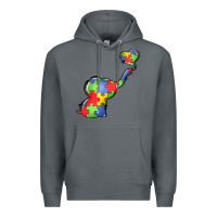 Rock autism awareness elephant Premium Hoodie - LillyAllenDesigns