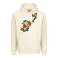 Sandshell autism awareness elephant Premium Hoodie - LillyAllenDesigns