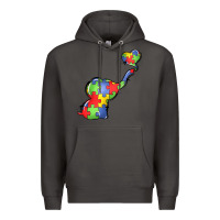 Smoke autism awareness elephant Premium Hoodie - LillyAllenDesigns