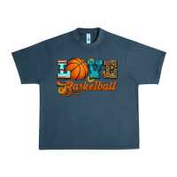 Midnight Navy love basketball Urban Heavy Tee - HRA Design Shop