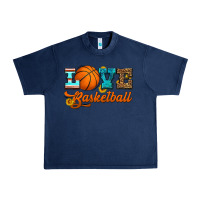 Navy love basketball Urban Heavy Tee - HRA Design Shop