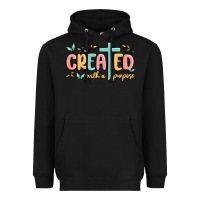 Black created with a purpose Heavyweight Hoodie - MaliasSmallBusiness
