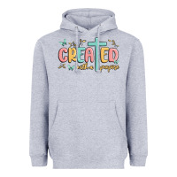 Heather Grey created with a purpose Heavyweight Hoodie - MaliasSmallBusiness