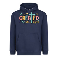 Navy created with a purpose Heavyweight Hoodie - MaliasSmallBusiness