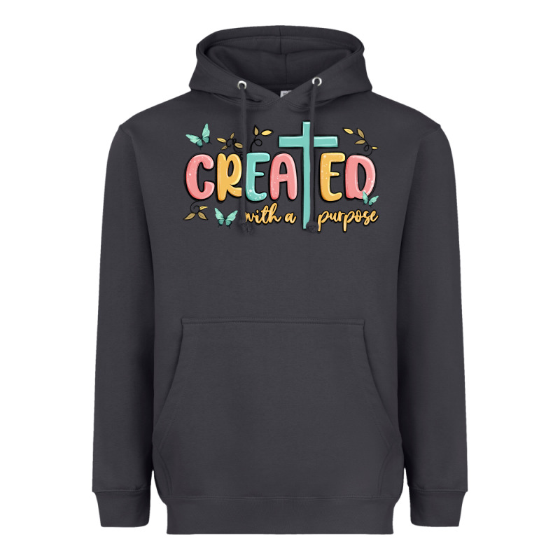 Created With A Purpose Heavyweight Hoodie by MaliasSmallBusiness | Teevron