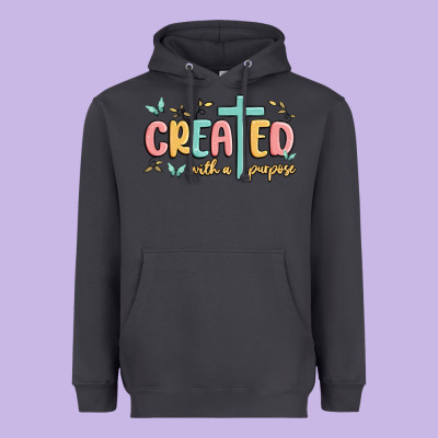 Created With A Purpose Heavyweight Hoodie Designed By Maliassmallbusiness