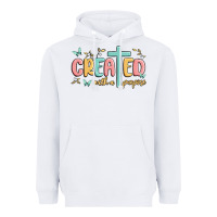White created with a purpose Heavyweight Hoodie - MaliasSmallBusiness
