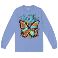 Colony Blue faith leopard butterfly Long Sleeve Tee - JahusDesignShop