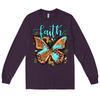Plum faith leopard butterfly Long Sleeve Tee - JahusDesignShop