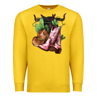 Cowgirl Boots Hat Horns Cactus Premium Sweatshirt | Teevron