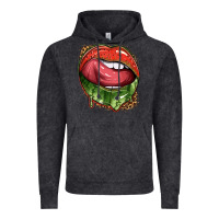 Watermelon Lips With Leopard Vintage Hoodie | Teevron