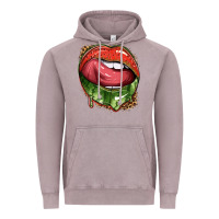 Vintage Zinc watermelon lips with leopard Vintage Hoodie - texasbilliewilder