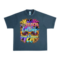 Midnight Navy the beach is calling and i must go Urban Heavy Tee - BarkalooDesign
