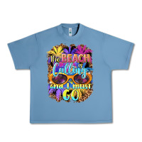 Pebble Blue the beach is calling and i must go Urban Heavy Tee - BarkalooDesign