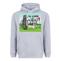 Heather Grey funny golf Heavyweight Hoodie - MaliasSmallBusiness