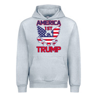 Heather Grey Trump America First Eagle Urban Hoodie - Bettercallsaul