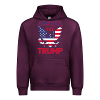 Mauve Wine Trump America First Eagle Urban Hoodie - Bettercallsaul