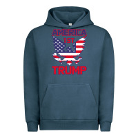 Pigment Midnight Navy Trump America First Eagle Urban Hoodie - Bettercallsaul
