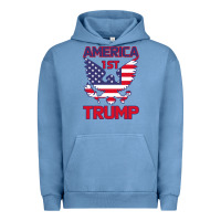 Pigment Pebble Blue Trump America First Eagle Urban Hoodie - Bettercallsaul