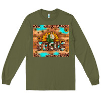 Army Green jesus san judas Long Sleeve Tee - JahusDesignShop