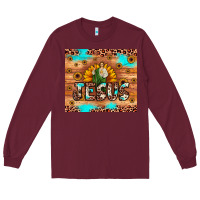 Burgundy jesus san judas Long Sleeve Tee - JahusDesignShop