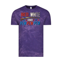 Cloud Purple Red white and pew pew pew Vintage Tee - CowGirlArtShop