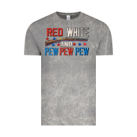 Cloud Rock Red white and pew pew pew Vintage Tee - CowGirlArtShop