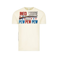 Vintage Arctic Red white and pew pew pew Vintage Tee - CowGirlArtShop